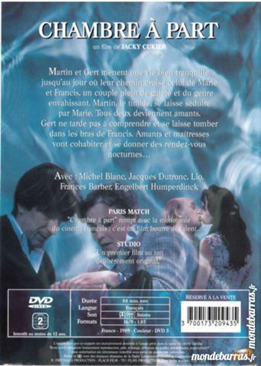 Film: Chambre &agrave; part DVD et blu-ray