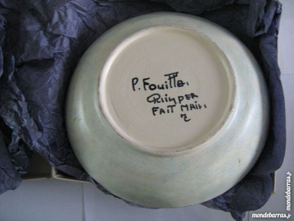 ASSIETTE QUIMPER POUR BEBE sign&eacute; FOUILLEN 