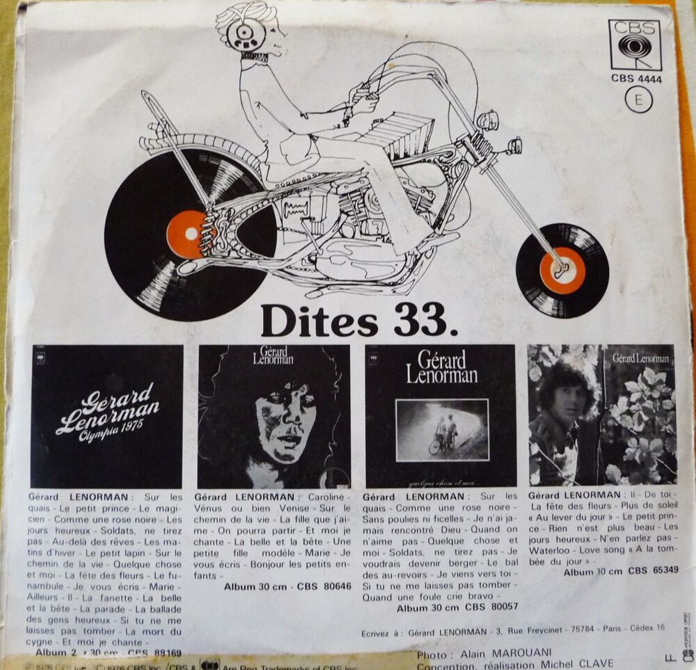 Vinyl Gerard LENORMAN Gentil dauphin CD et vinyles