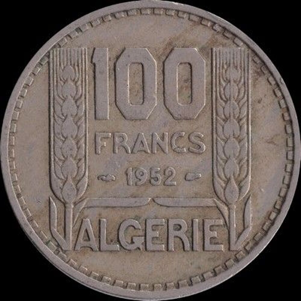 Alg&eacute;rie, 100 francs 1952 