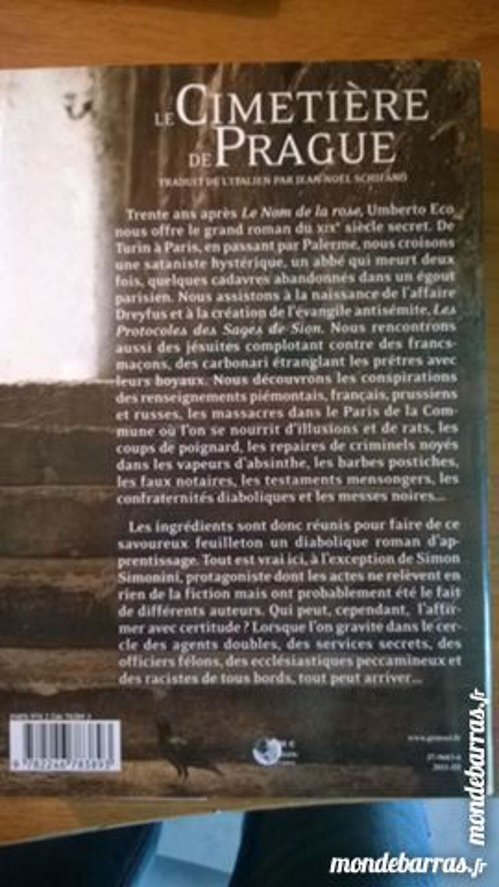 Le Cimetiere De Prague - Umberto Eco Livres et BD
