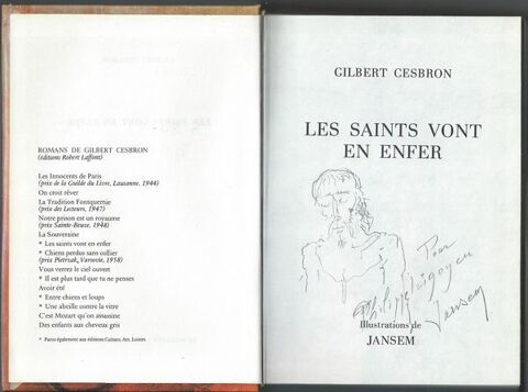 livre avec dessin original de Jean Jansem 210 Lourdes (65)