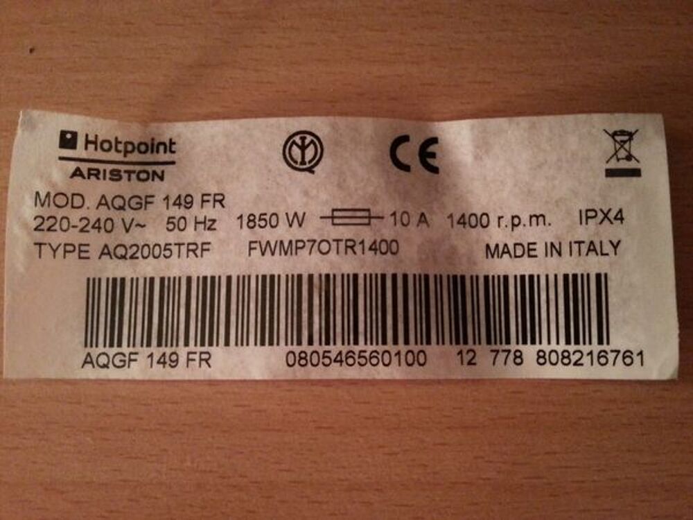 Module carte &eacute;lectronique LL ARISTON HOTPOINT Electroménager