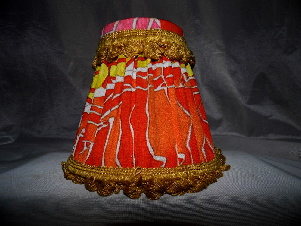 Abat jour orange ann&eacute;es 60 lampe vintage retro Décoration