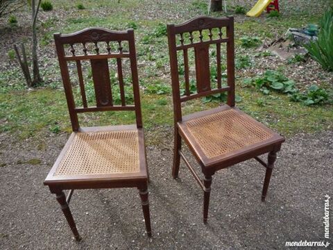Paire de chaises Henri II,assise cannée 45 Castres (81)