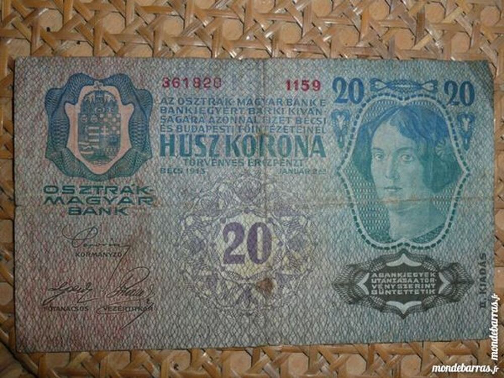 Billet 20 zwanzig Kronen 1913 