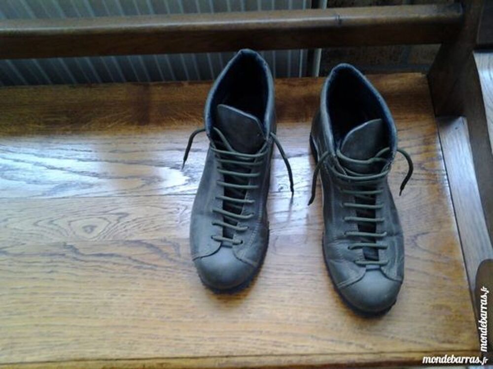 bottines lacets kaki Chaussures
