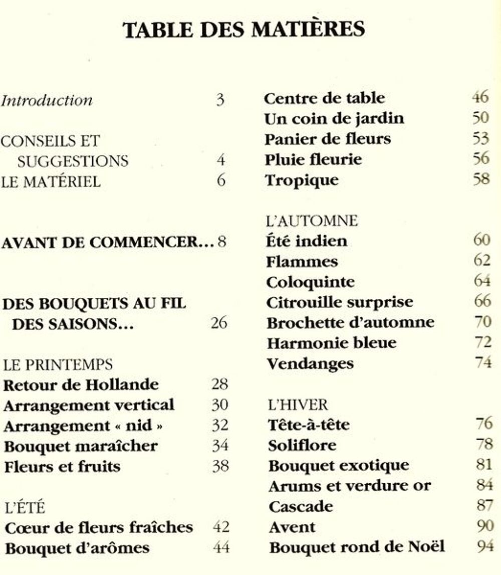 des bouquets pour toute l'ann&eacute;e / prixportcompris Livres et BD