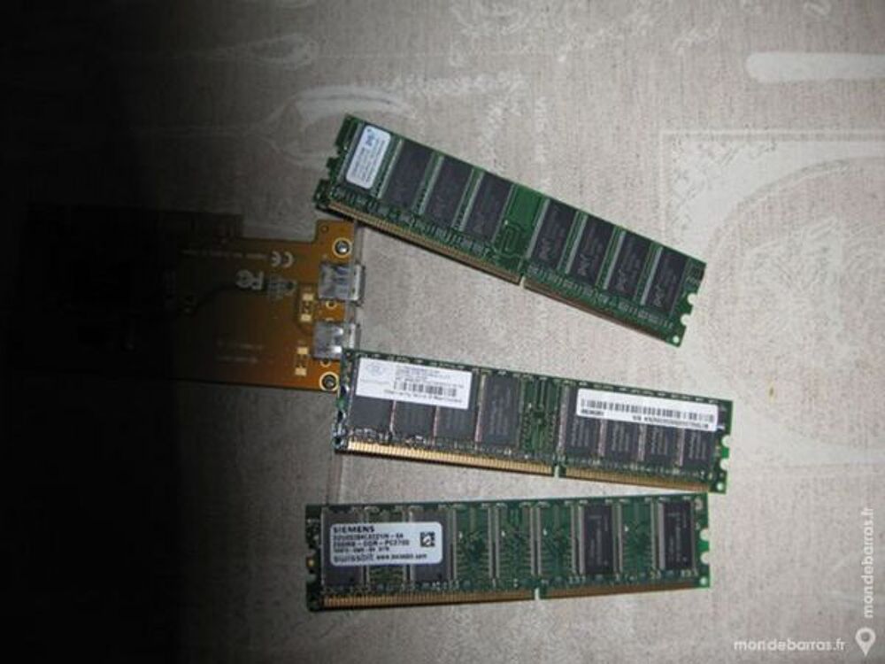 barrettes m&eacute;moires ordinateurs DDR1- pc400 et 333 Matériel informatique