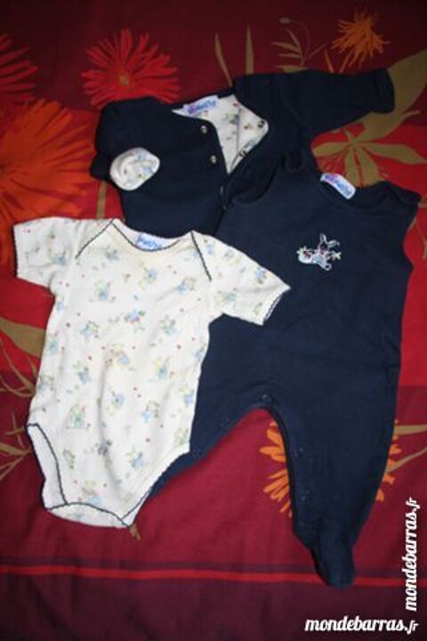 Ensemble salopette/gilet/body 3 mois Mixte MIROTON 2 Tournefeuille (31)