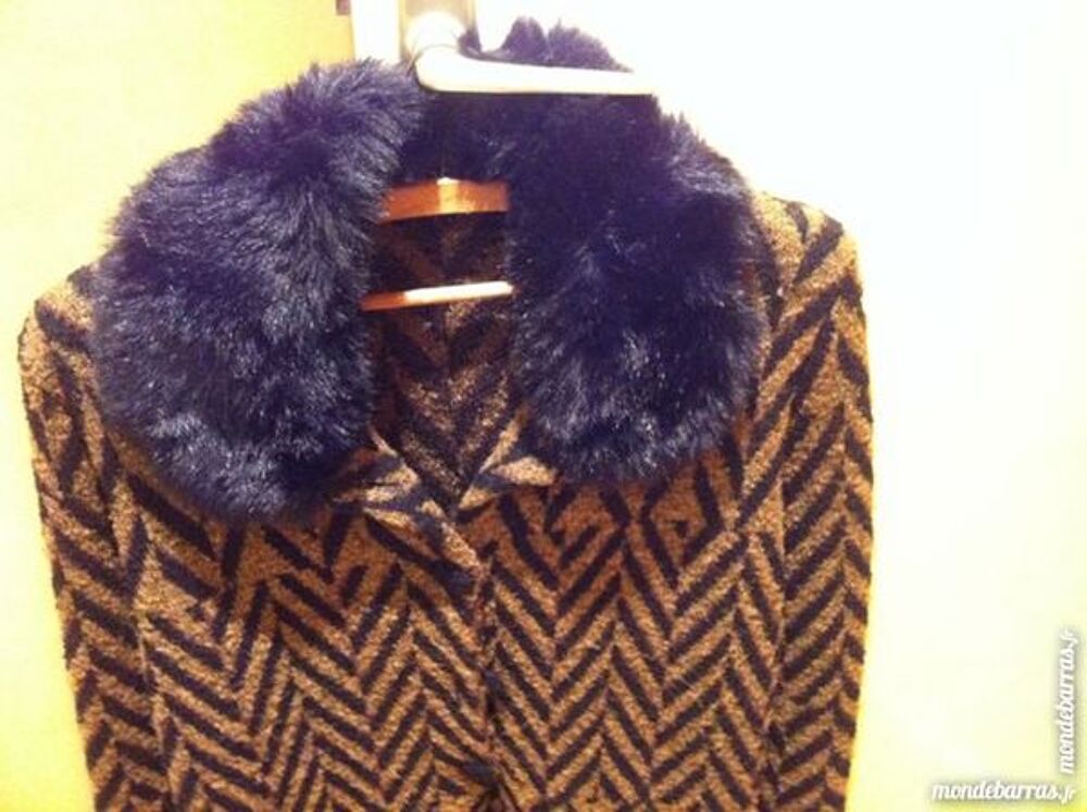 MANTEAU MARRON ET NOIR FEMME Vêtements