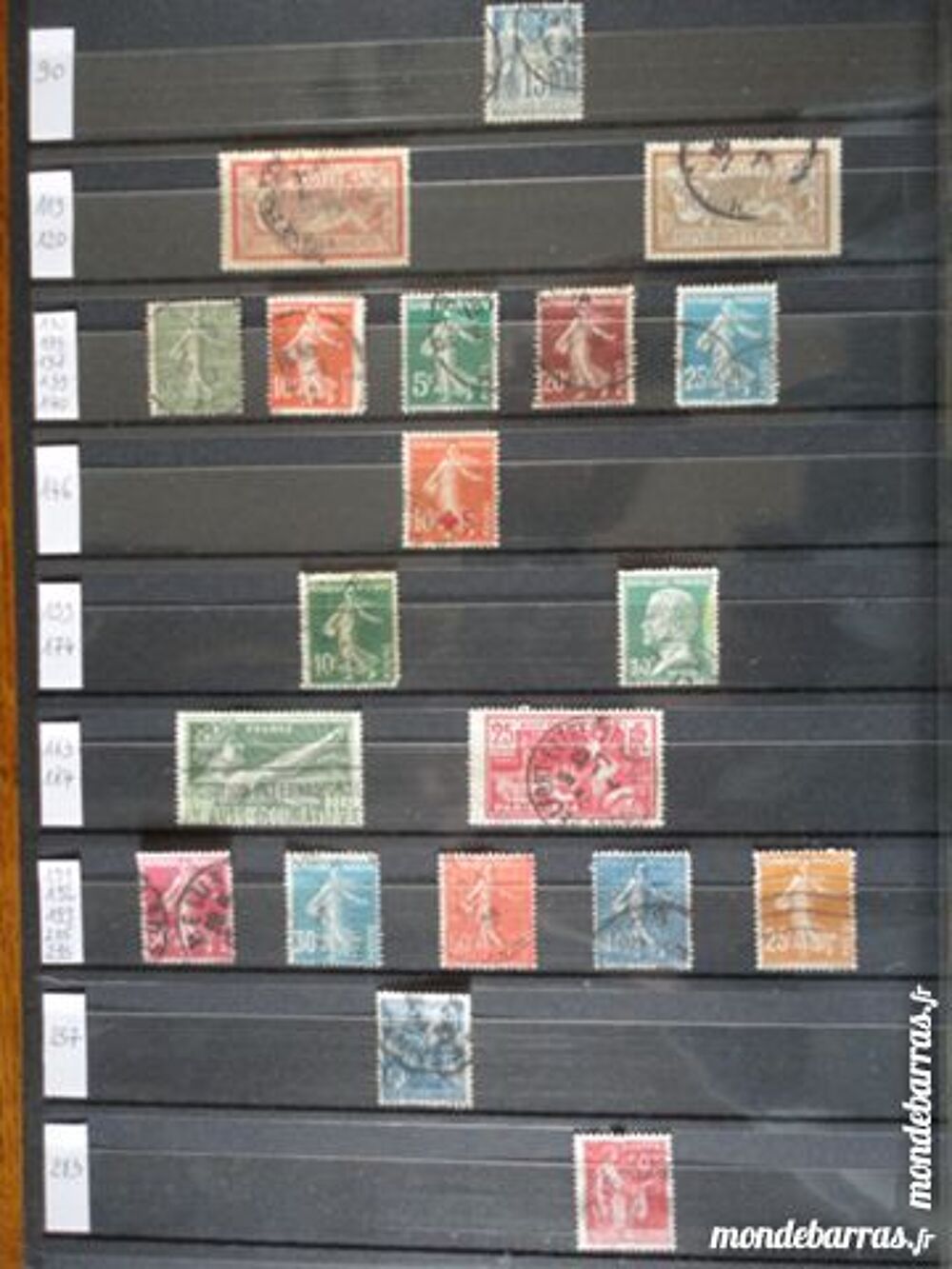 timbres fran&ccedil;ais oblit&eacute;r&eacute;s n&deg; et c&ocirc;te t3 