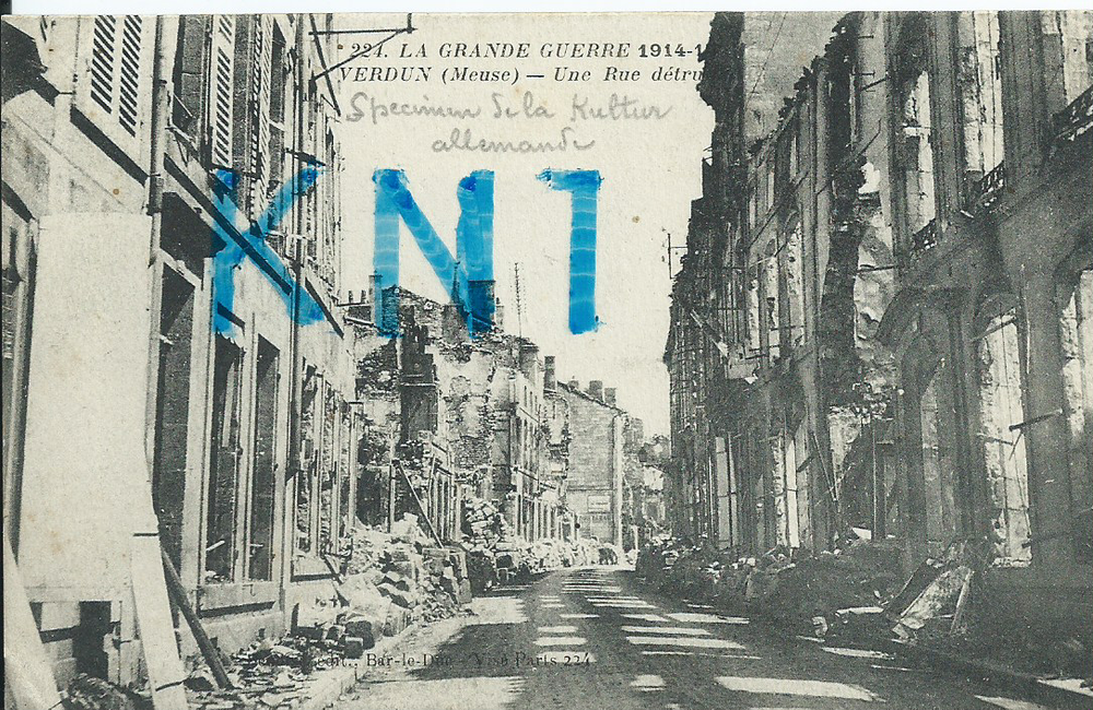 La grande guerre 1914-17, Verdun bombard&eacute; 1917 