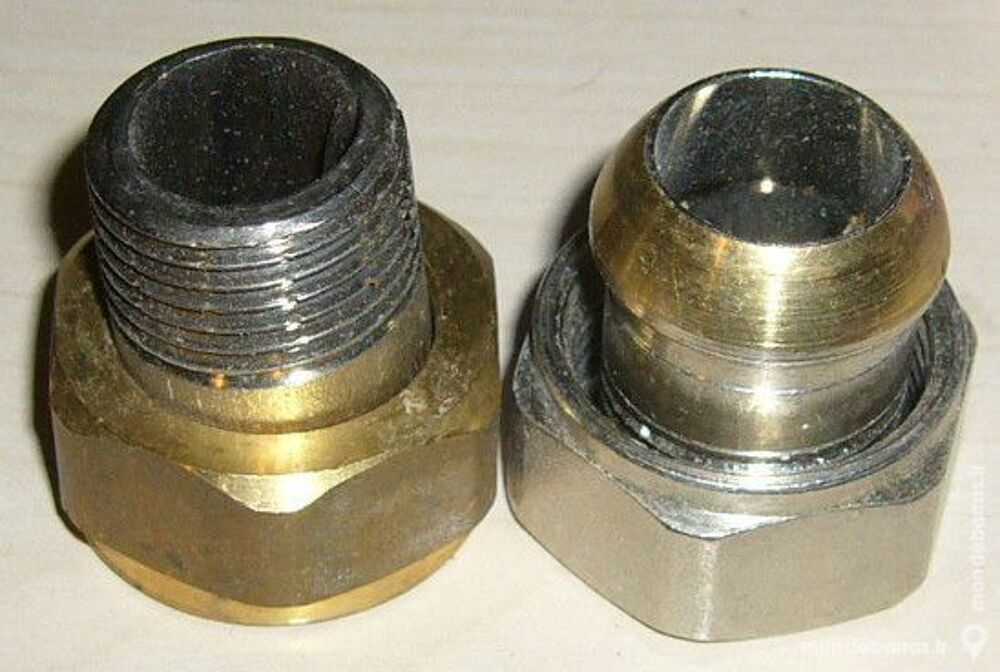 2 raccords droits en bronze 20 et 25mm Bricolage