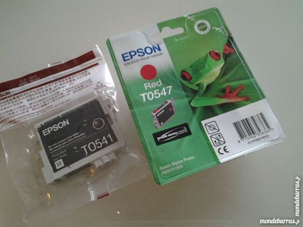 Lot cartouches encre noir rouge photo Epson R1800 Matériel informatique