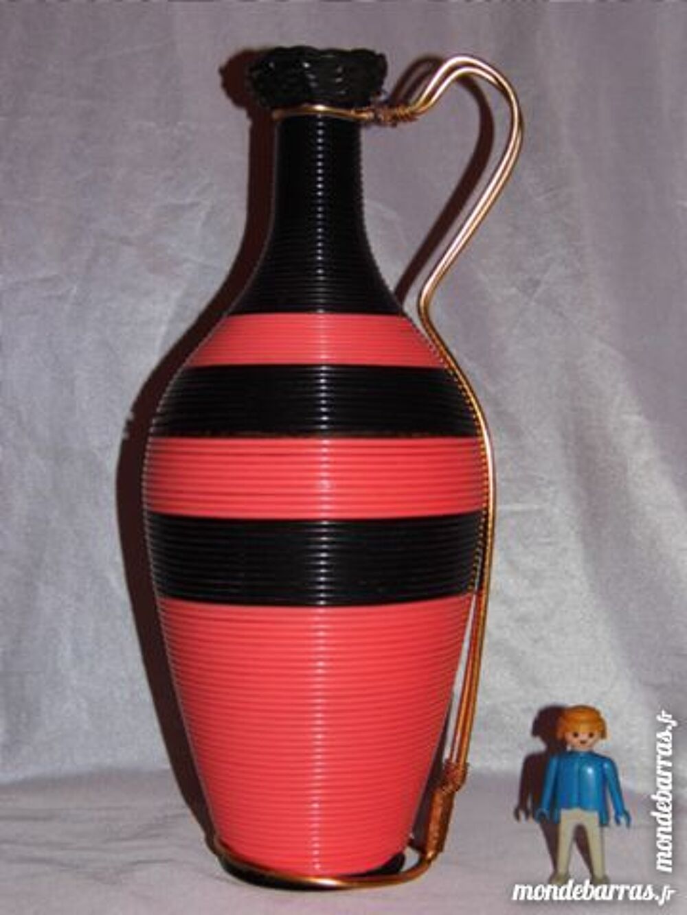 Bouteille scoubidou dame jeanne ann&eacute;es 70 vintage Décoration