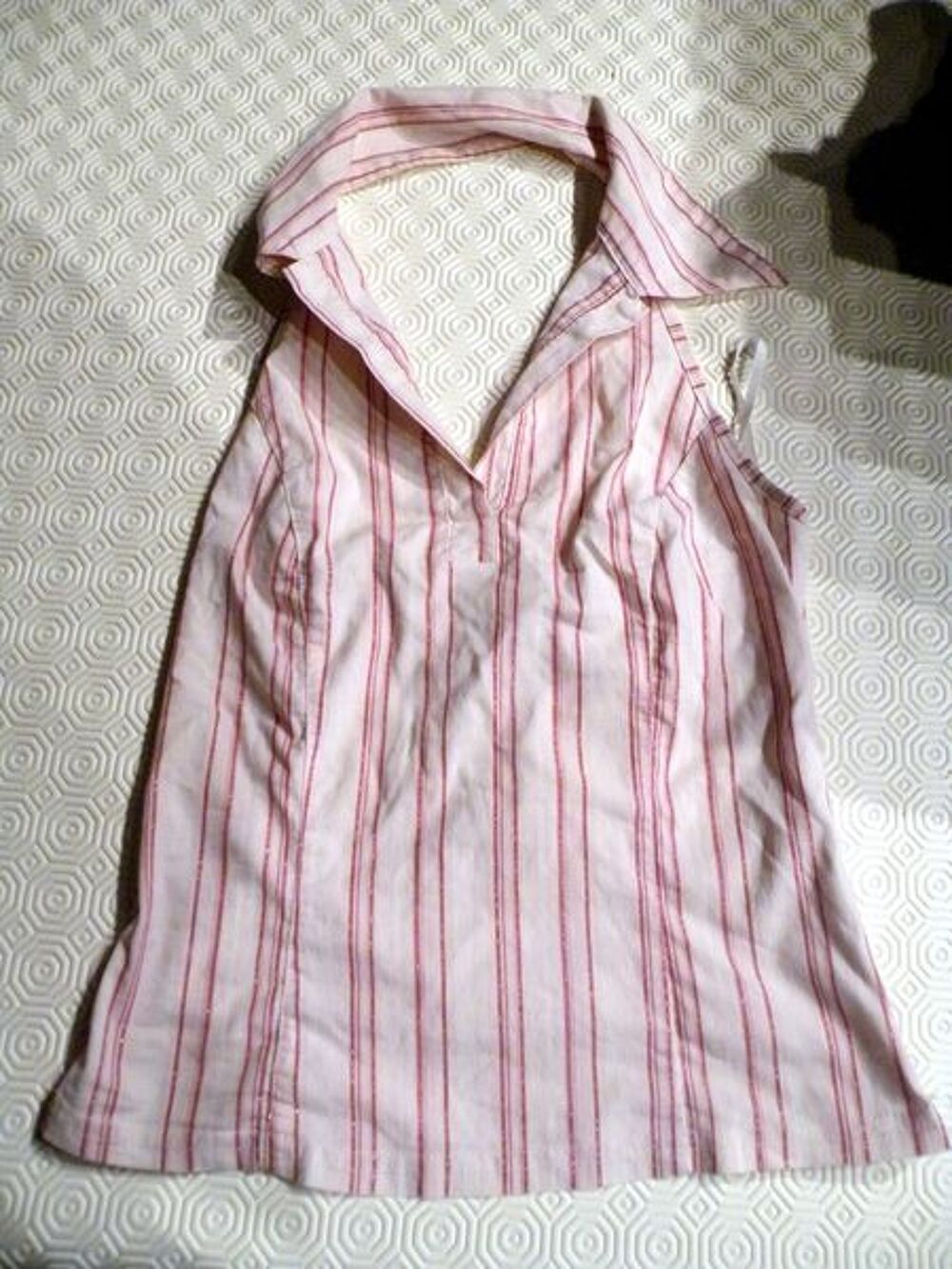 debardeur a rayure rose et blanches taille S Vêtements