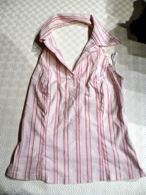 debardeur a rayure rose et blanches taille S 4 Viriat (01)