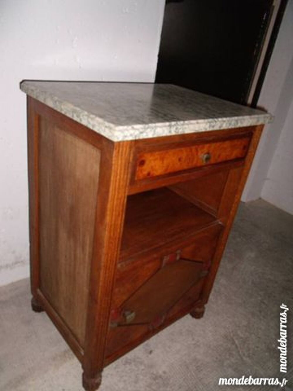 Chevet ancien - bois et marbre - ann&eacute;es 50 Meubles
