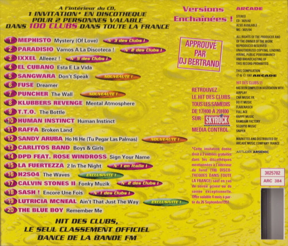 CD Hit des Clubs 11
CD et vinyles