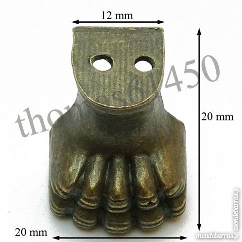 LOT 8 PIEDS DE LION EN FONTE POUR BOITE 10 Banvou (61)