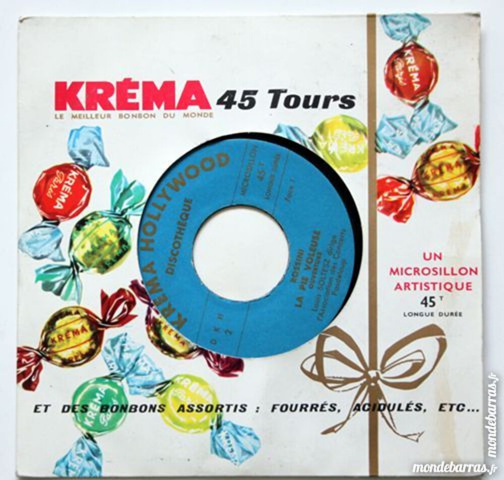 Disque Vinyle publicitaire bonbons KREMA 