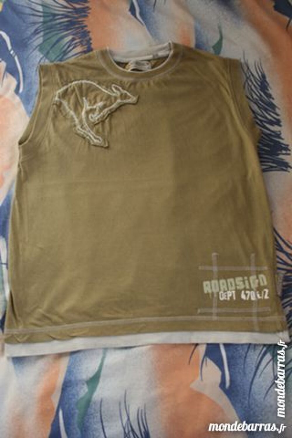 T-shirt sans manche olive 12 ans Gar&ccedil;on MIROTON Vtements enfants
