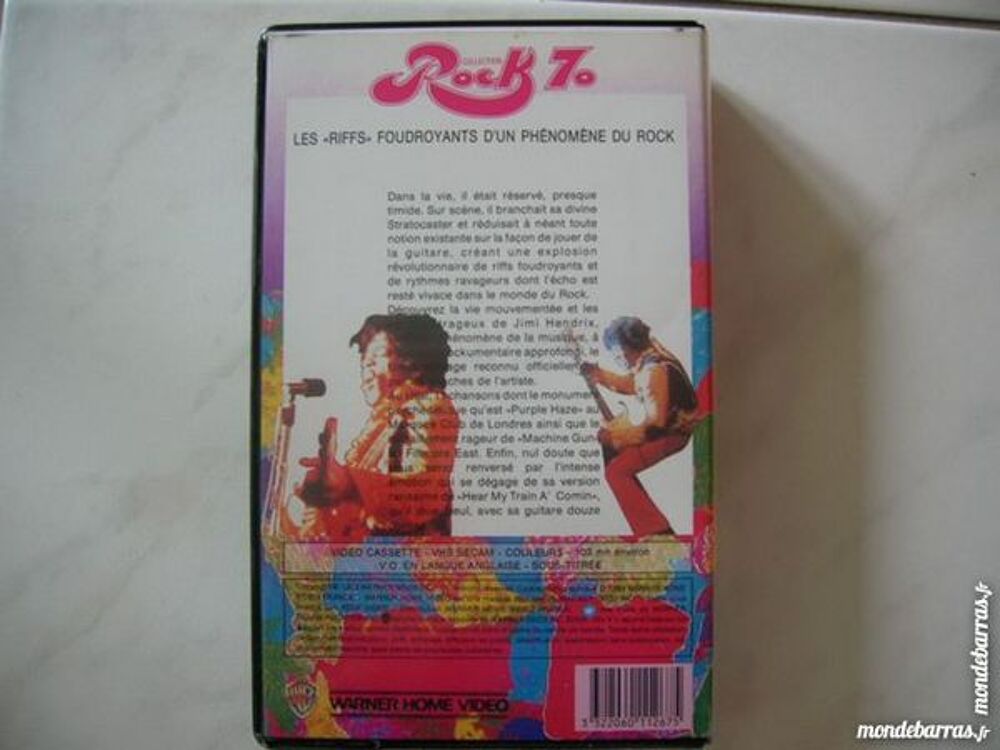 JIMI HENDRIX Rock 70 - K7 VIDEO VHS Originale DVD et blu-ray