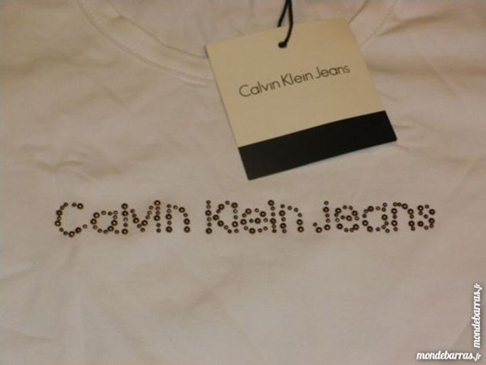T-SHIRT CALVIN KLEIN MANCHES COURTES NEUF ETIQUETT Vêtements