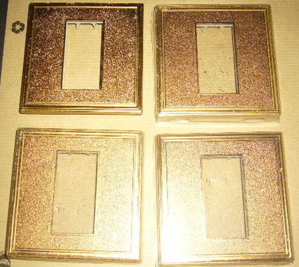 4 plaques enjoliveurs interrupteur &eacute;lectrique couleur or Décoration