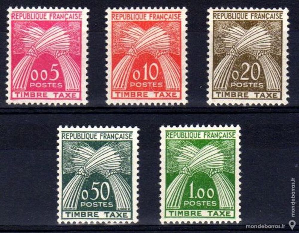 Timbres taxe France N&deg; 90 &agrave; 94 NEUFS** 