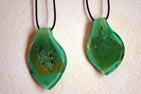 4 Pendentifs en verre de Murano  10 Plouescat (29)