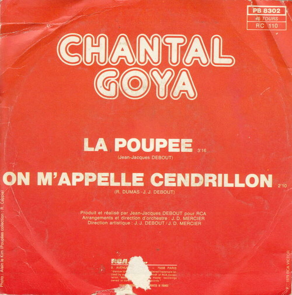 Disque vinyle 45 tours Chantal Goya - La poup&eacute;e
CD et vinyles