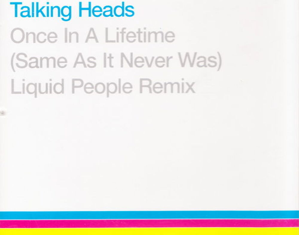 Maxi CD Talking Heads - Once in a liftime (Same as it never
CD et vinyles