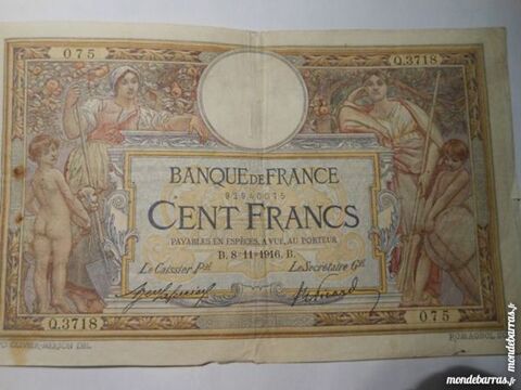 billet de 100 francs Merson 1916   pa27 16 Grézieu-la-Varenne (69)