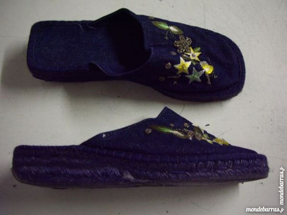 Mules en espadrilles Marine Fleuri pt 37 Chaussures