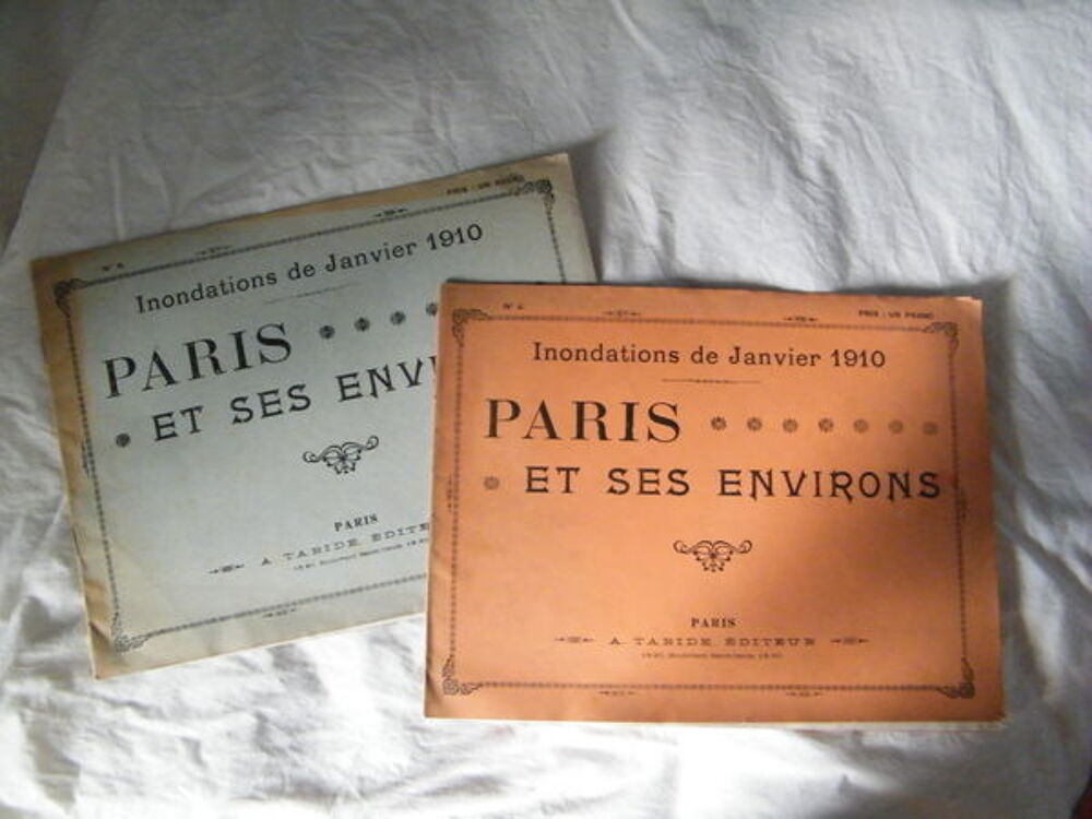 DEUX ALBUMS INONDATIONS PARIS ET ENVIRONS 1910 