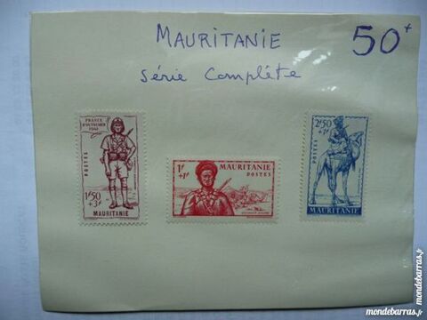 Planche de 3 timbres Mauritanie série Complète 5 Bordeaux (33)