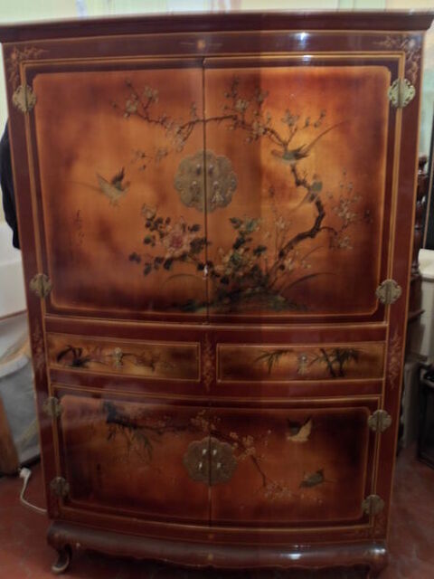 Meuble TV HI-FI bois laqu style asiatique 120 Marseille 3 (13)