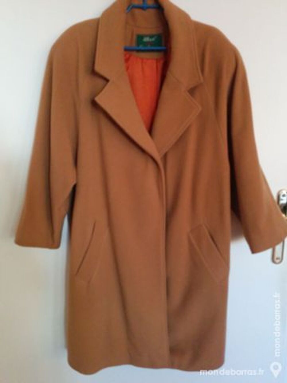 Manteau laine et cachemire beige T38 Vêtements