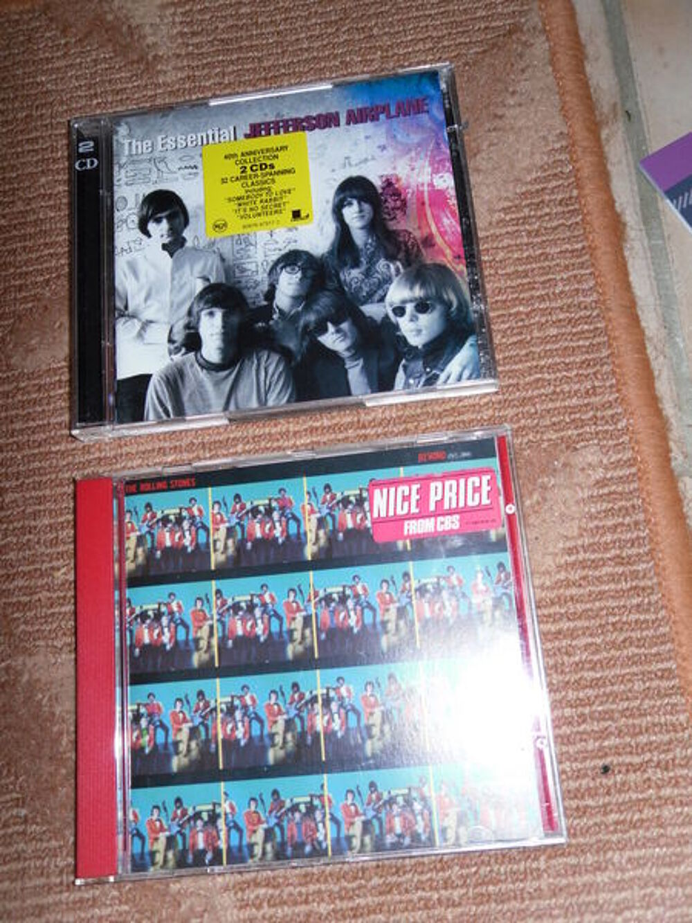 Jefferson Airplane Best 2 cds, Rolling Stones Best TBE CD et vinyles
