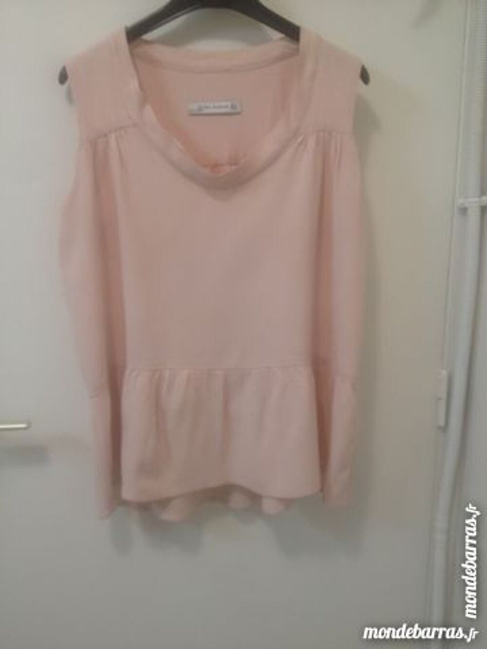 Haut ZARA rose Vtements