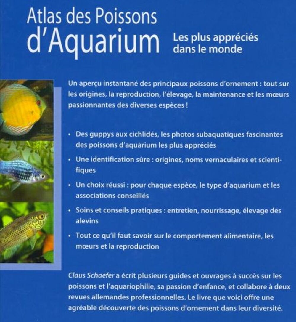 atlas des POISSONS D'AQUARIUM / prixportcompris Livres et BD