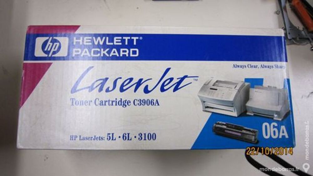 Toner d'origine HP LASERJET 5L ET 6 L ref:C3906A Matériel informatique