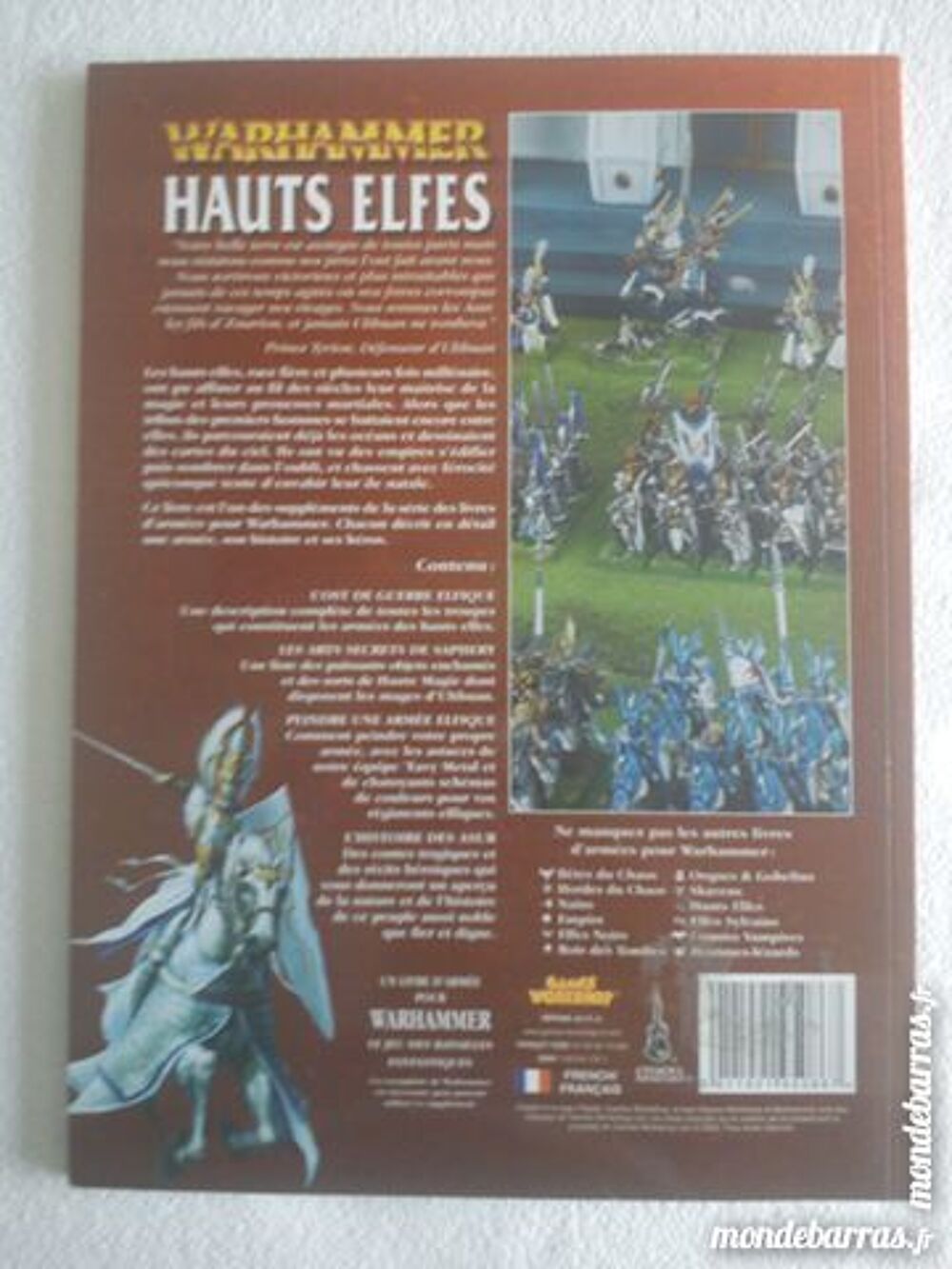 GW - Warhammer - Livre d'arm&eacute;e - Hauts Elfes Jeux / jouets