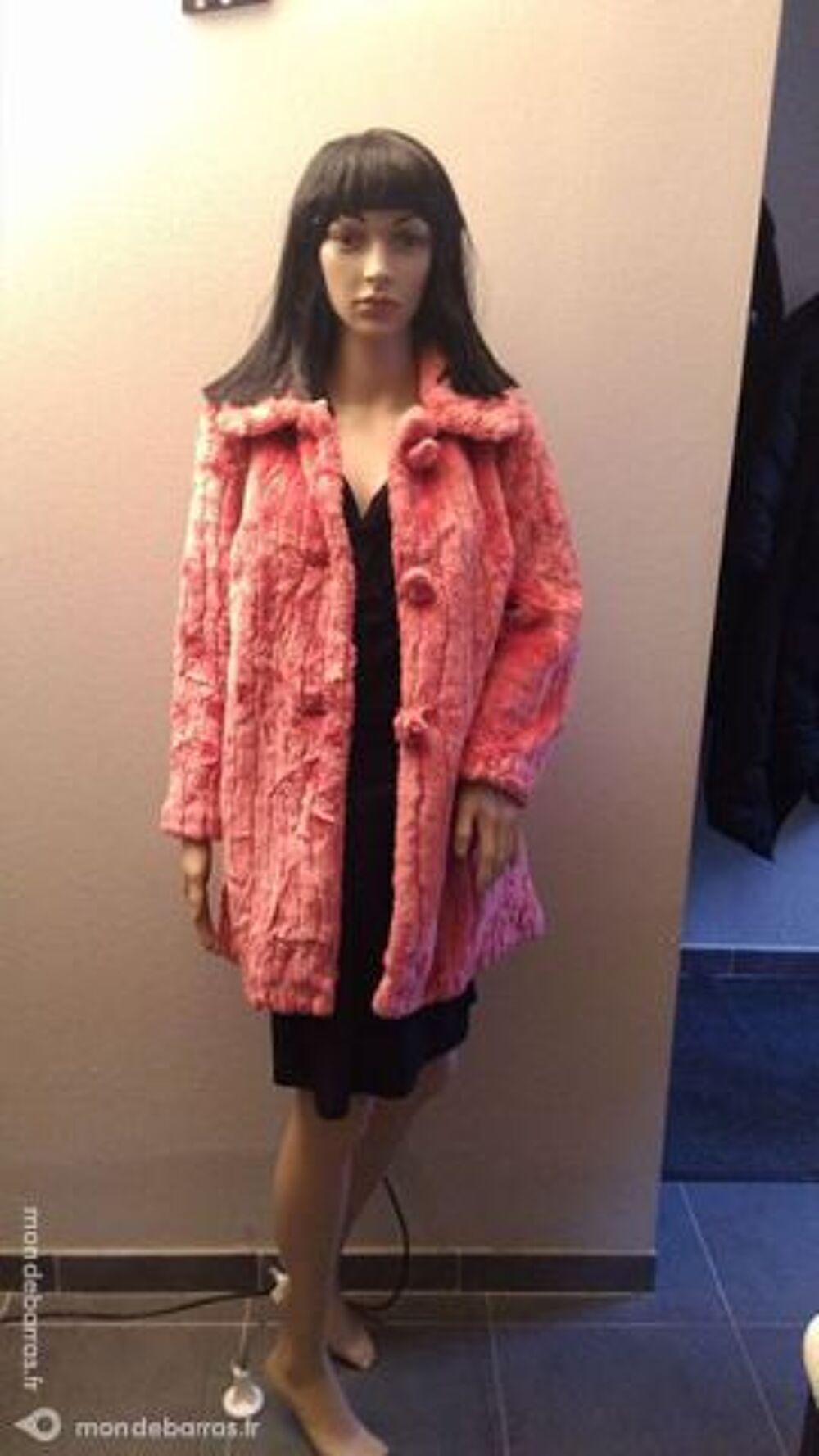SUPERBE manteau de fourrure rose TOPSHOP T38 NEUF Vêtements