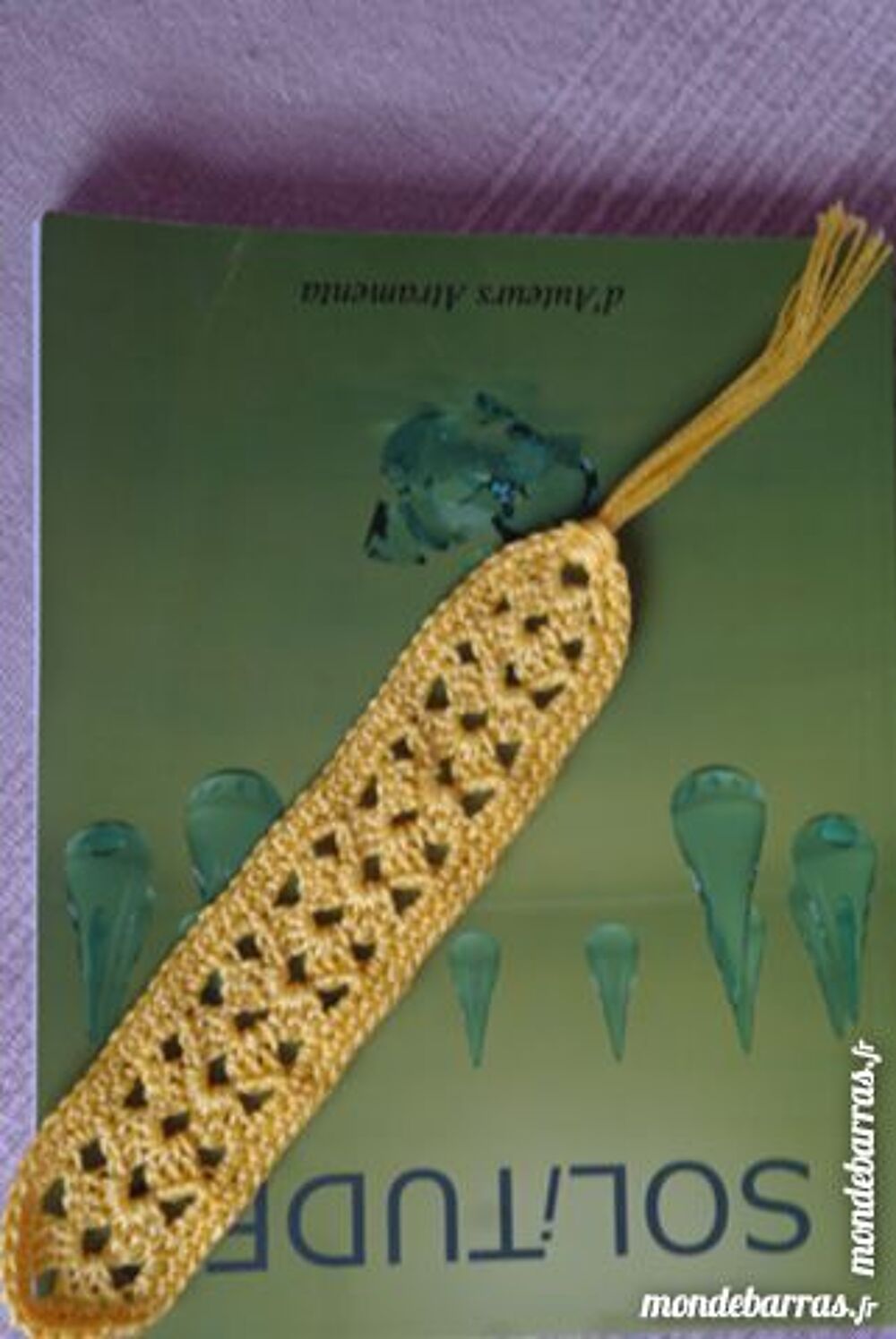 Marque page crochet Bijoux et montres