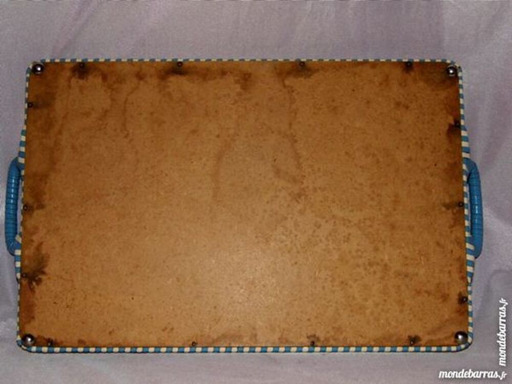 Plateau VINTAGE scoubidou design ann&eacute;e 50 belgique Décoration