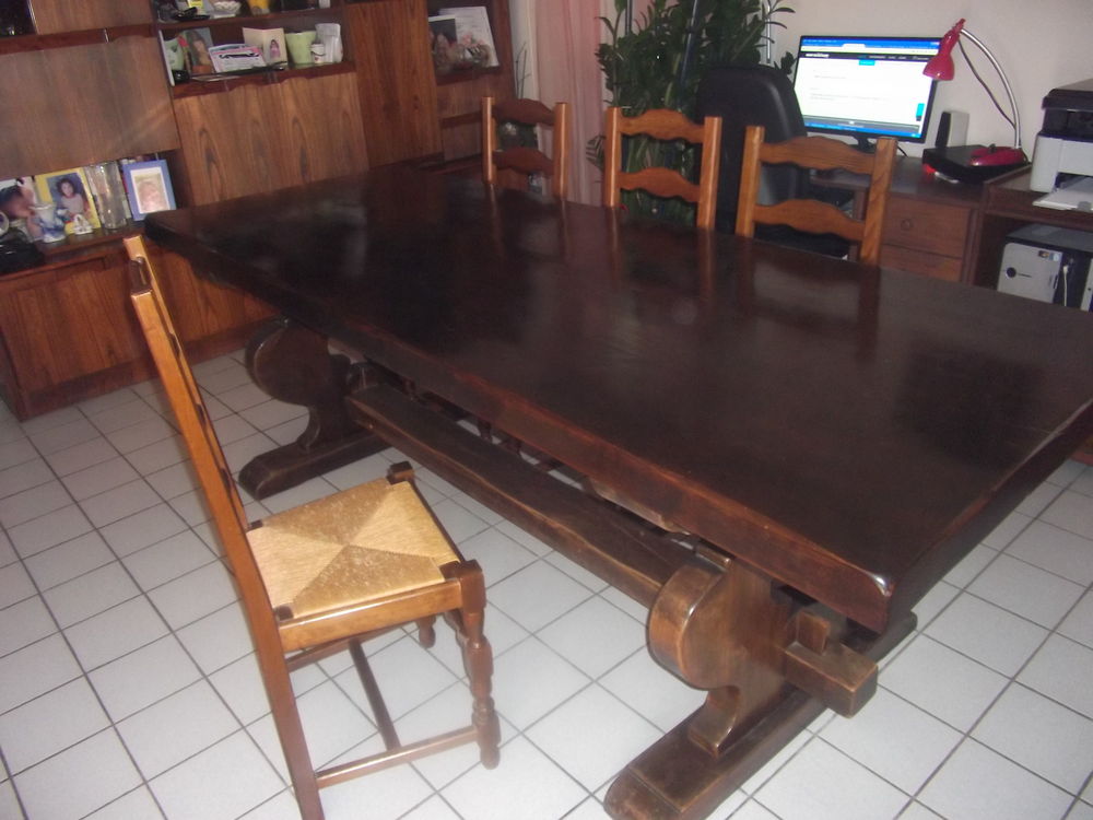 table monast&egrave;re 244x88x7 cm bois massif antiquit&eacute; Meubles