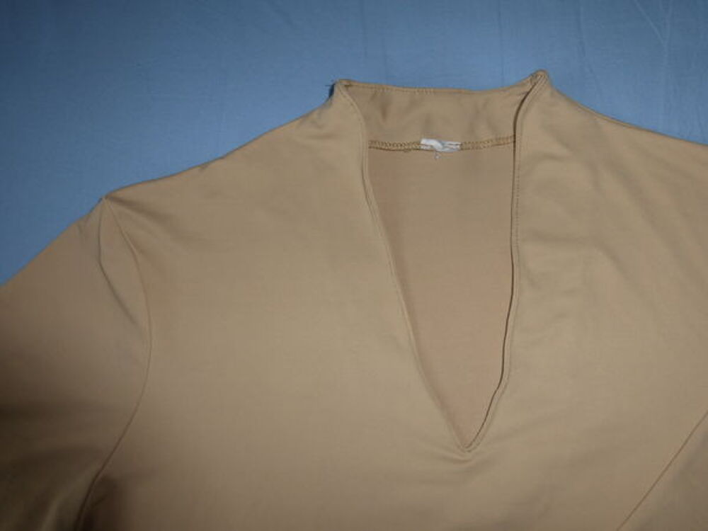 TEE SHIRT manches 3/4 BEIGE CLAIR -38/40 Vêtements